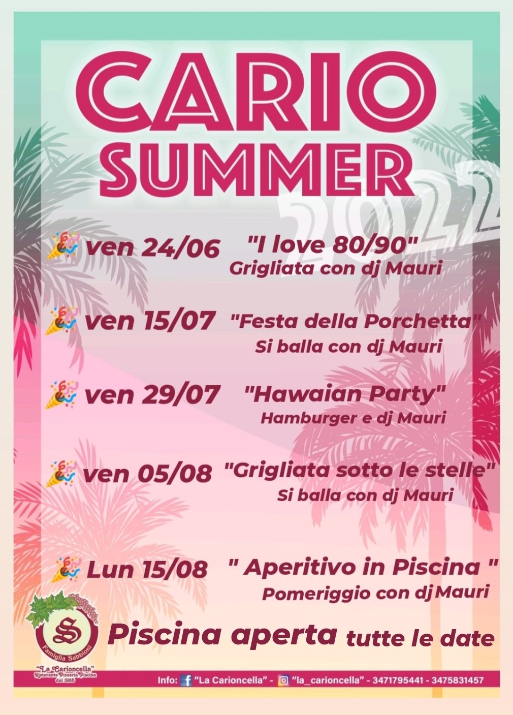 EVENTI SUMMER 2022